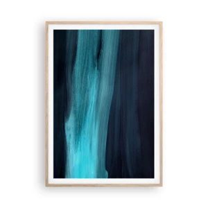 Poster in light oak frame - Swim with the Flow - 70x100 cm