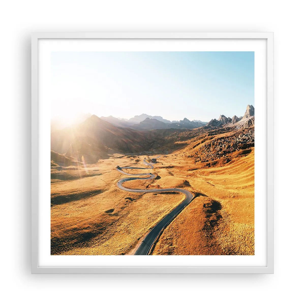 Poster in white frmae - In a Golden Valley - 60x60 cm