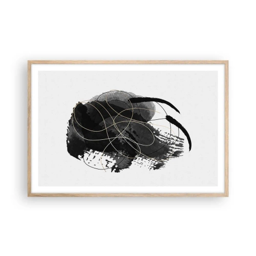 Poster in light oak frame - Made from Black - 91x61 cm