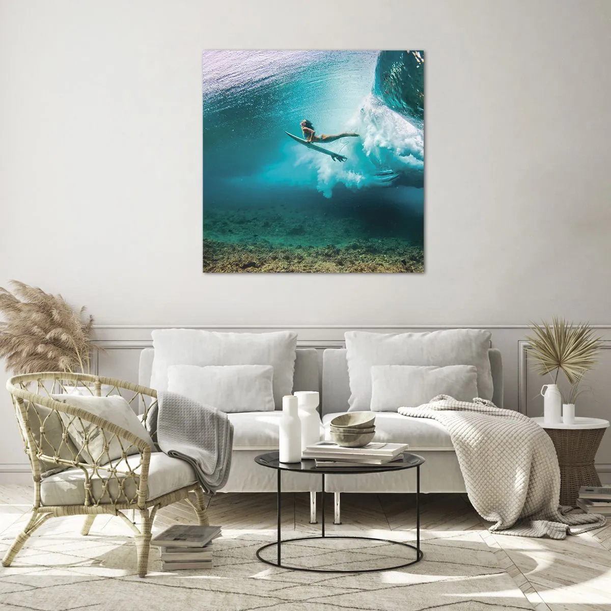 Glass picture - Undewater World - 40x40 cm
