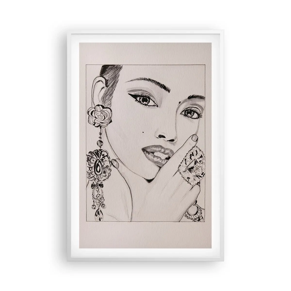 Poster in white frmae - Most Beautiful Gem - 61x91 cm
