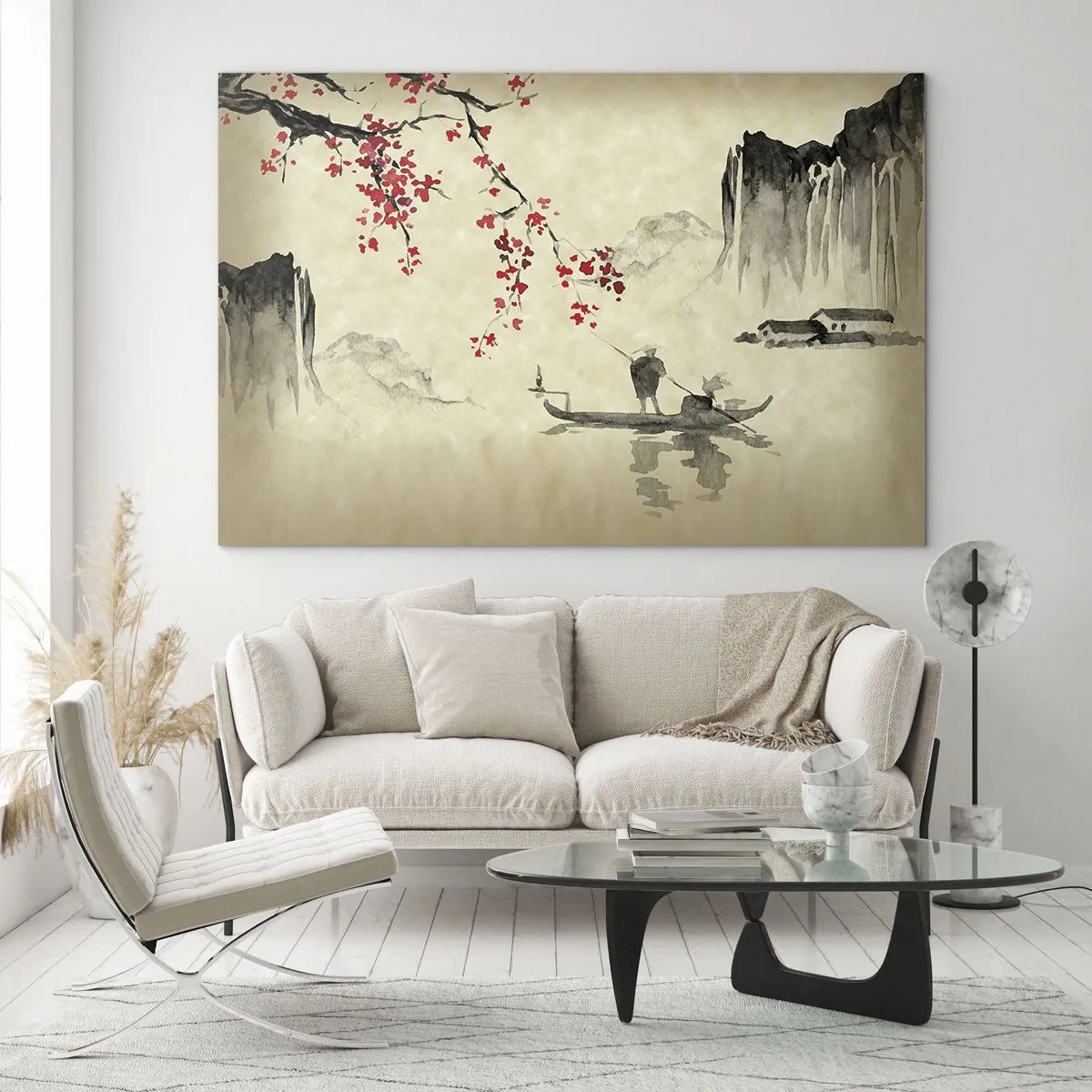 Glass picture - In Cherry Blossom Country - 100x70 cm