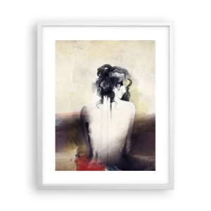 Poster in white frmae - Gentle Lines, Oval Shapes - 40x50 cm