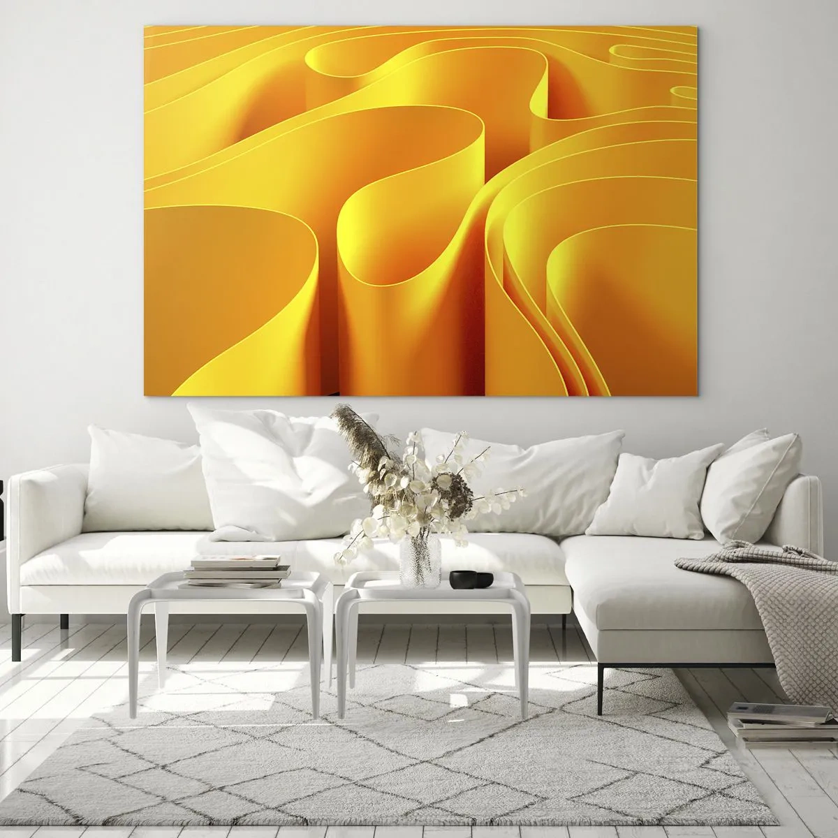 Glass picture - Like Waves of the Sun - 100x70 cm