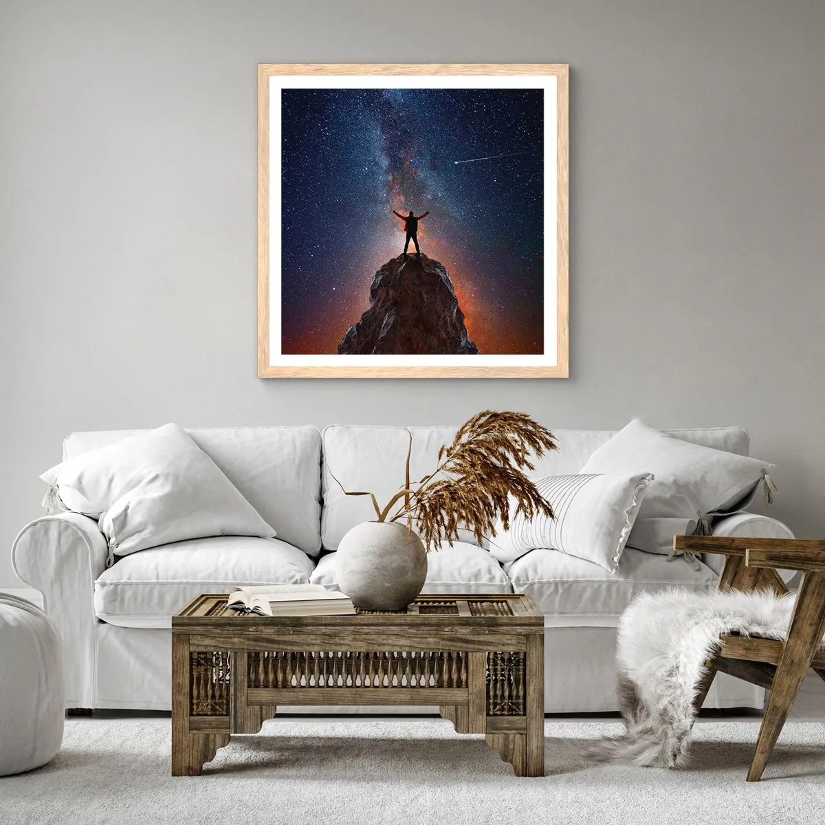 Poster in light oak frame - Power Is with Me! - 40x40 cm