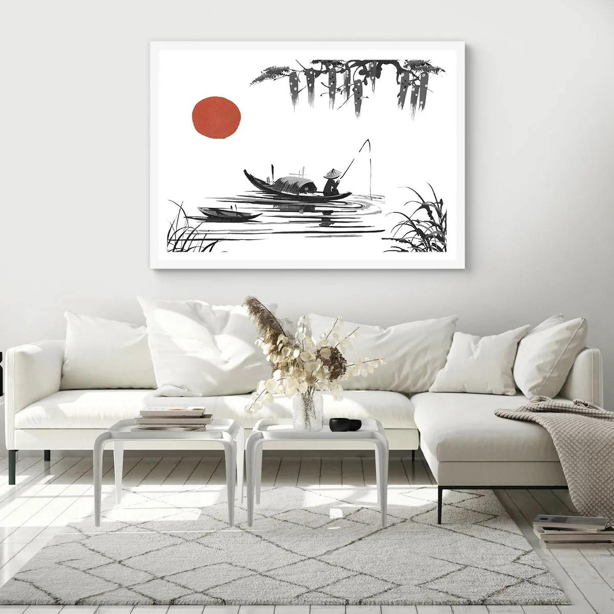 Poster in white frmae - Asian Afternoon - 70x50 cm