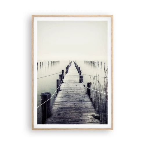 Poster in light oak frame - Immerse Yourself in Peace - 70x100 cm