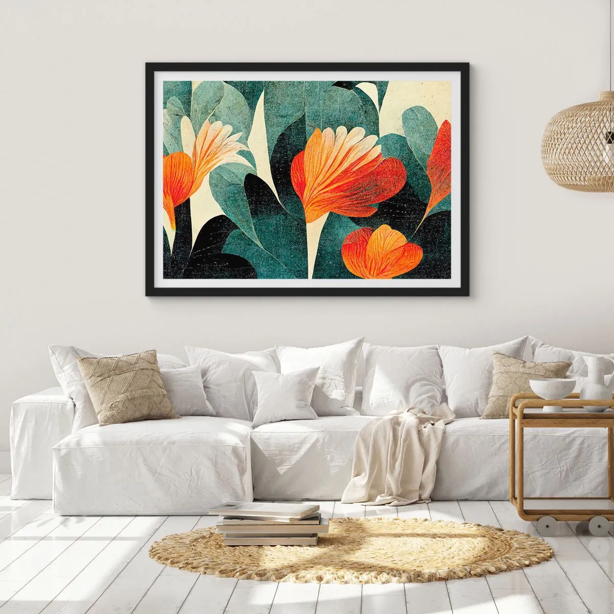 Poster in black frame - Heat of the Tropics, Coolness of the Ground - 50x40 cm