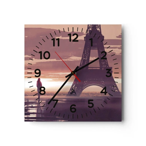 Wall clock - Clock on glass - Only Them Two - 30x30 cm