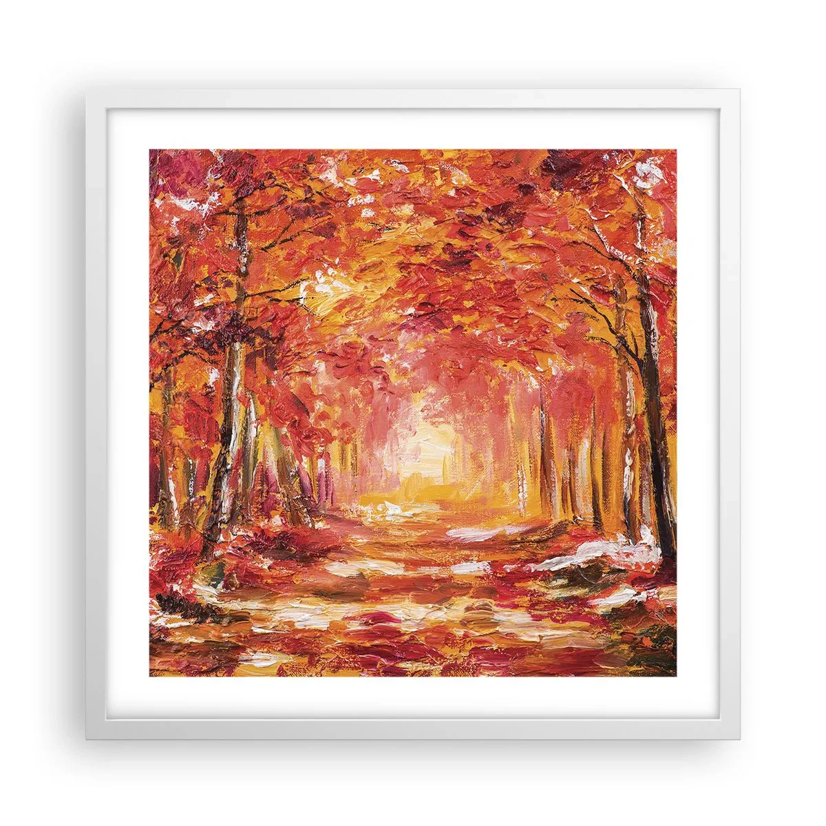 Poster in white frmae - Copper Forest - 50x50 cm