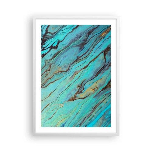 Poster in white frmae - Turquoise Tide - 50x70 cm