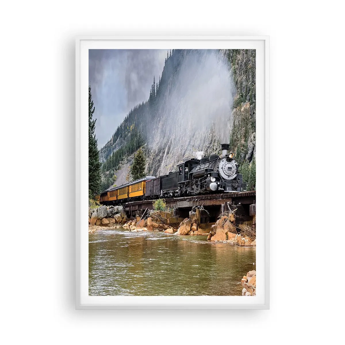 Poster in white frmae - Where Are You off to? - 70x100 cm