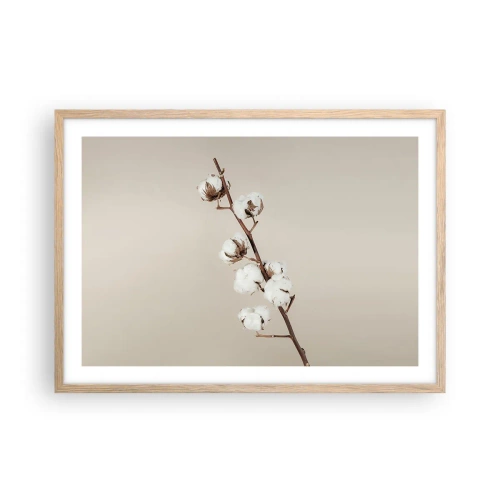 Poster in light oak frame - At the Heart of Softness - 70x50 cm