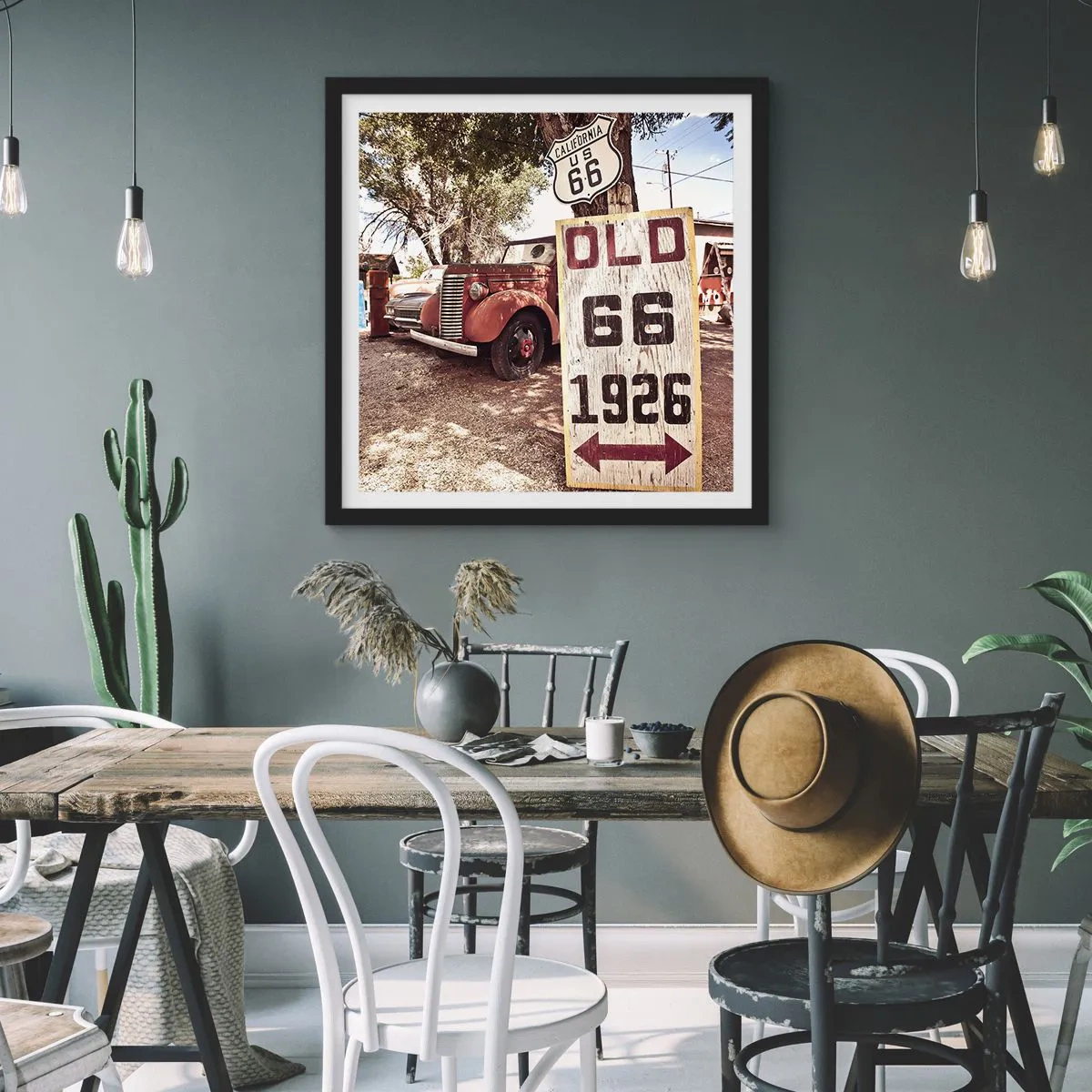 Poster in black frame - Legend of an American Province - 50x50 cm