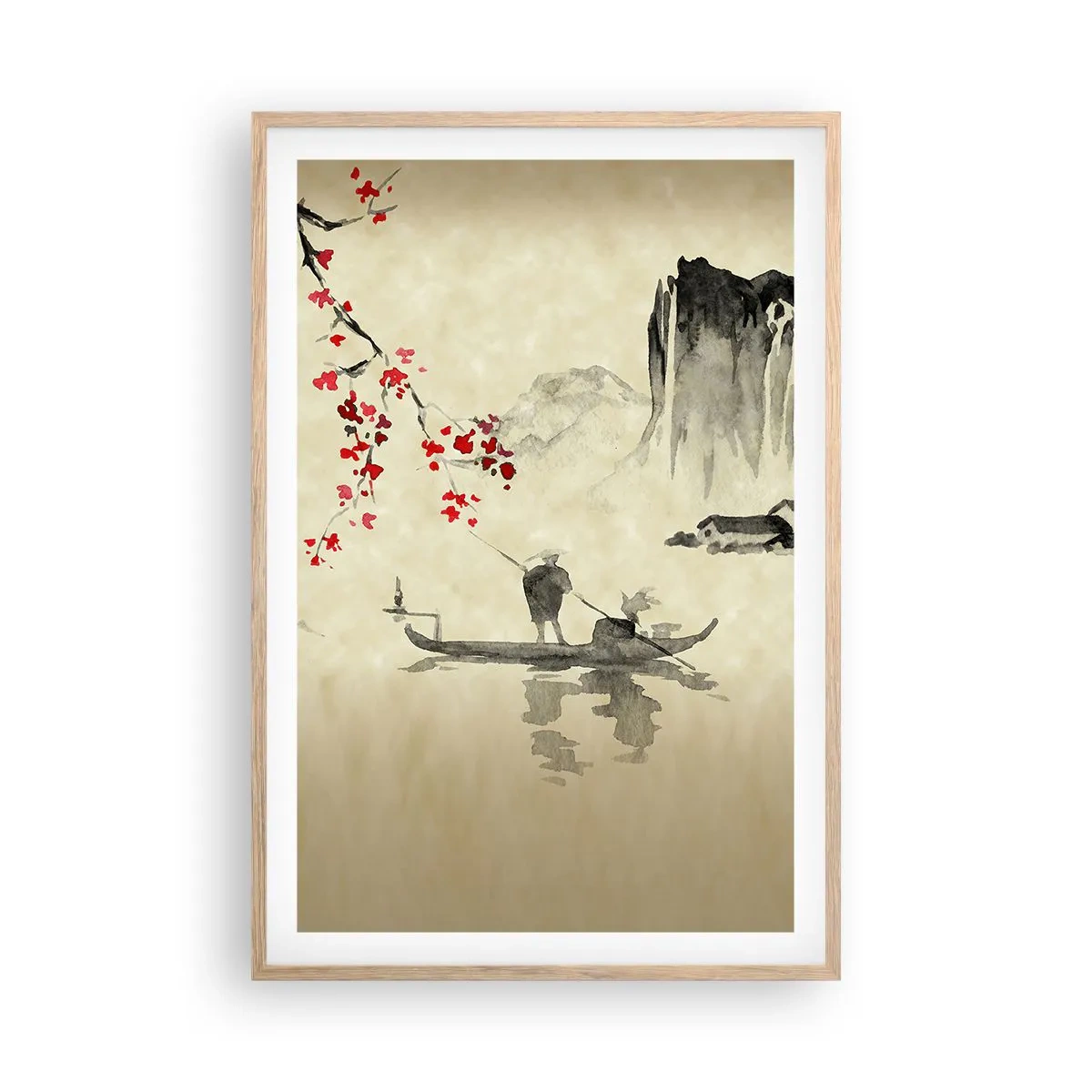 Poster in light oak frame - In Cherry Blossom Country - 61x91 cm