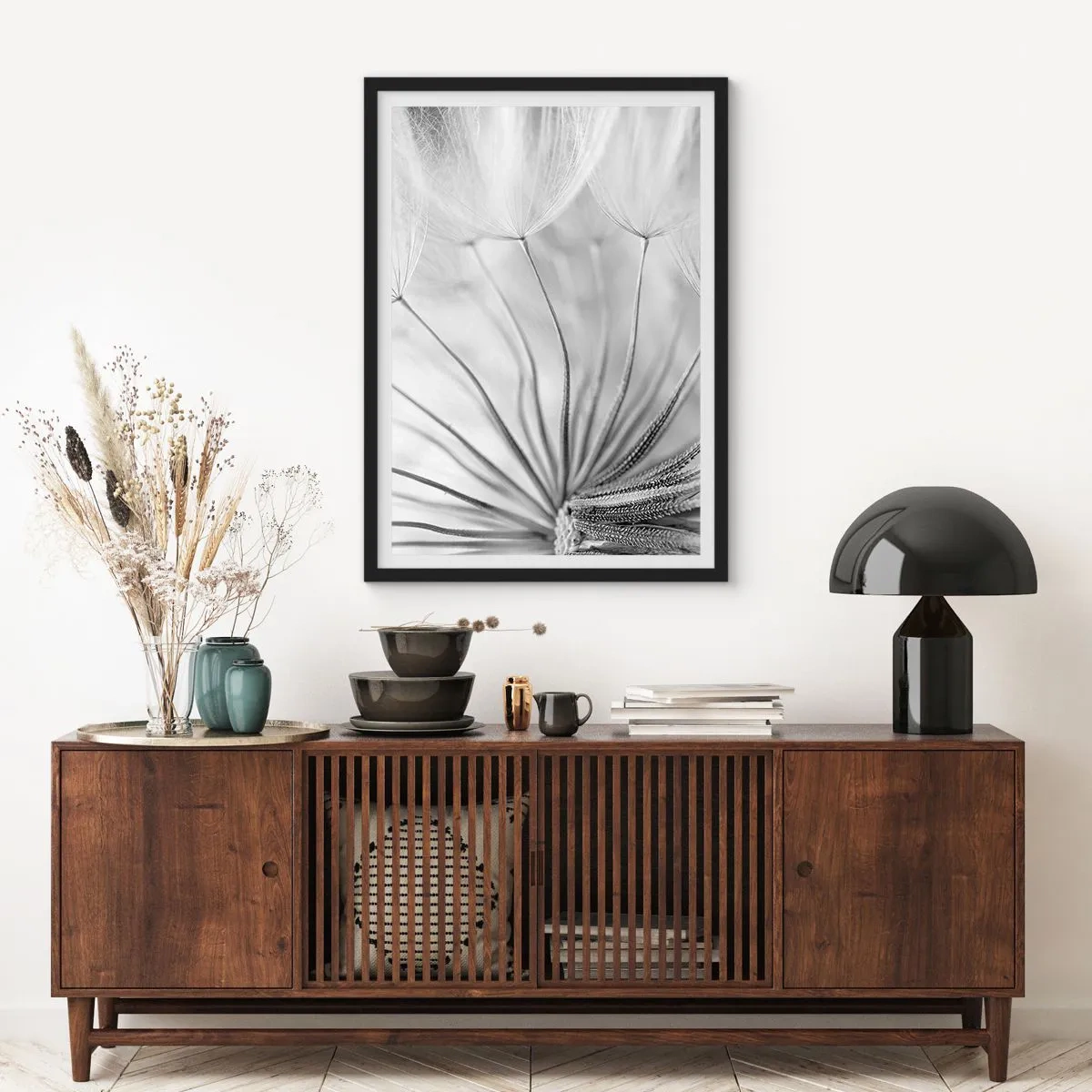 Poster in black frame - Dandelion Kites - 30x40 cm