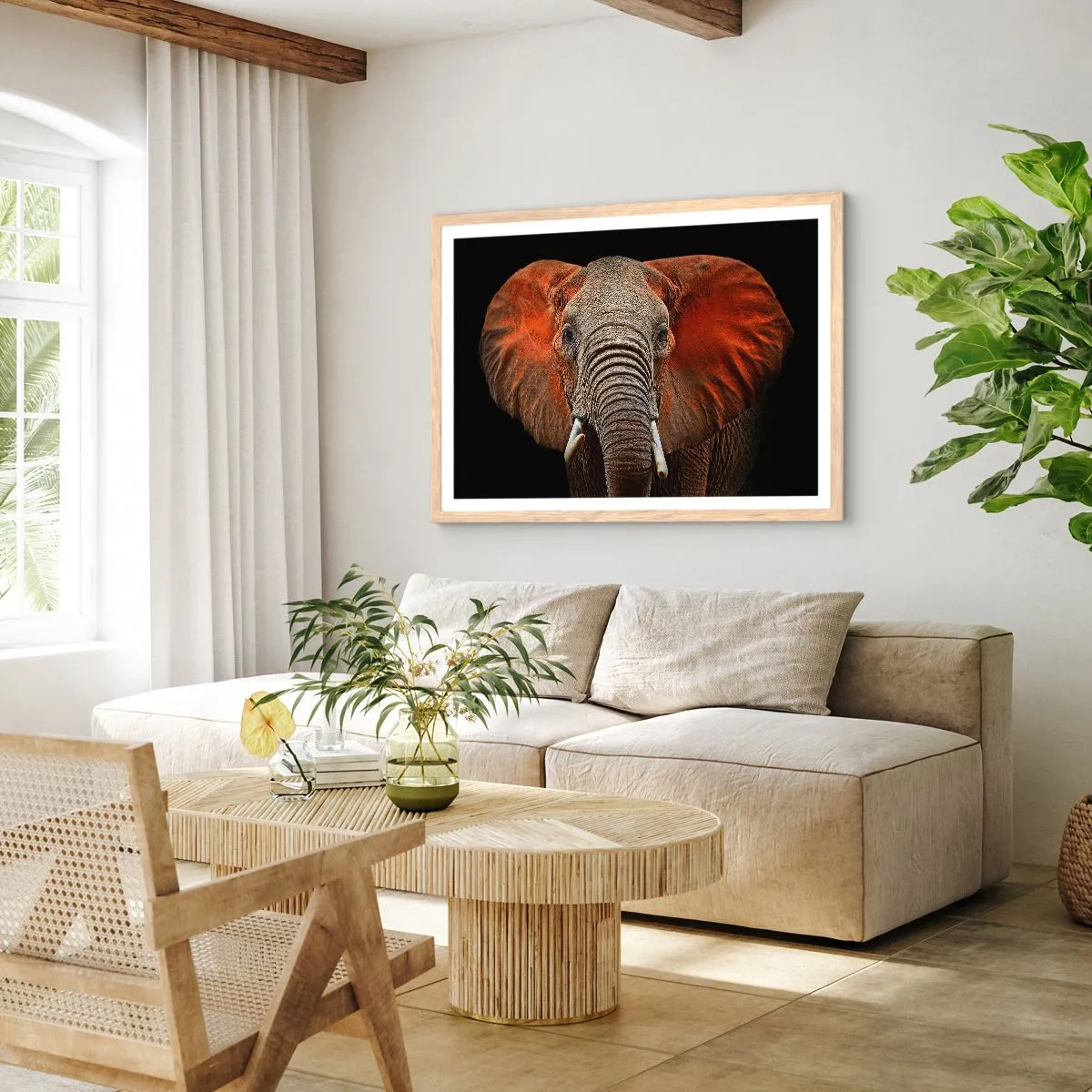 Poster in light oak frame - I am Wild, and You? - 100x70 cm