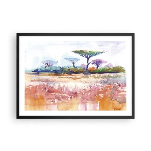 Poster in black frame - Colour of Savannah - 70x50 cm