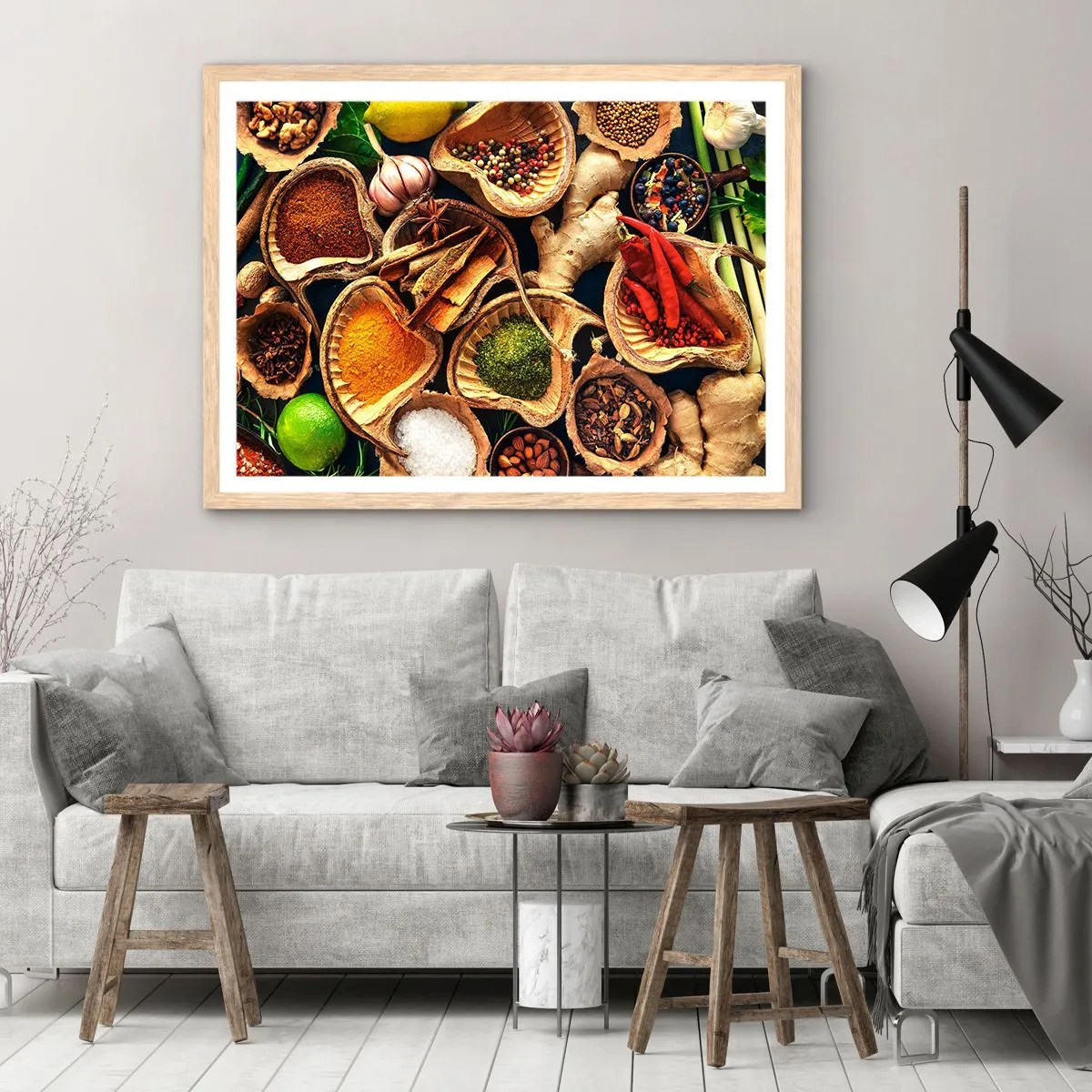 Poster in light oak frame - Take What You Want - 100x70 cm