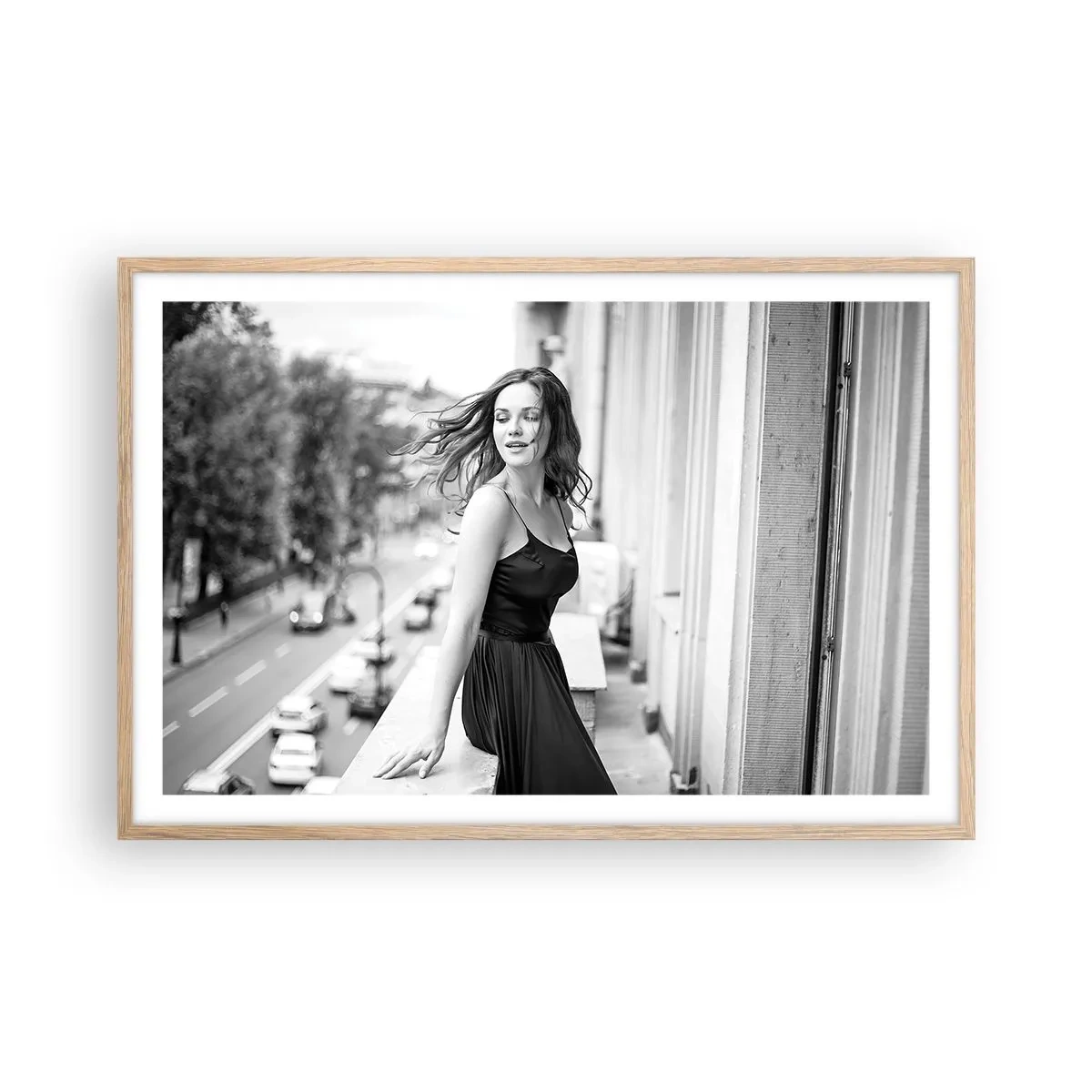 Poster in light oak frame - Certainly a Parisian - 91x61 cm