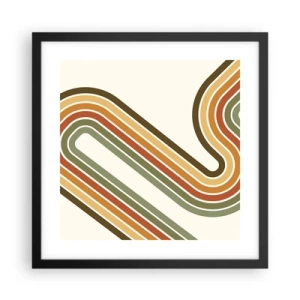 Poster in black frame - Zigzaging towards the Goal - 40x40 cm