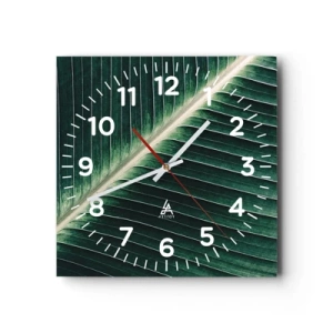 Wall clock - Clock on glass - Rhythm of Nature - 30x30 cm