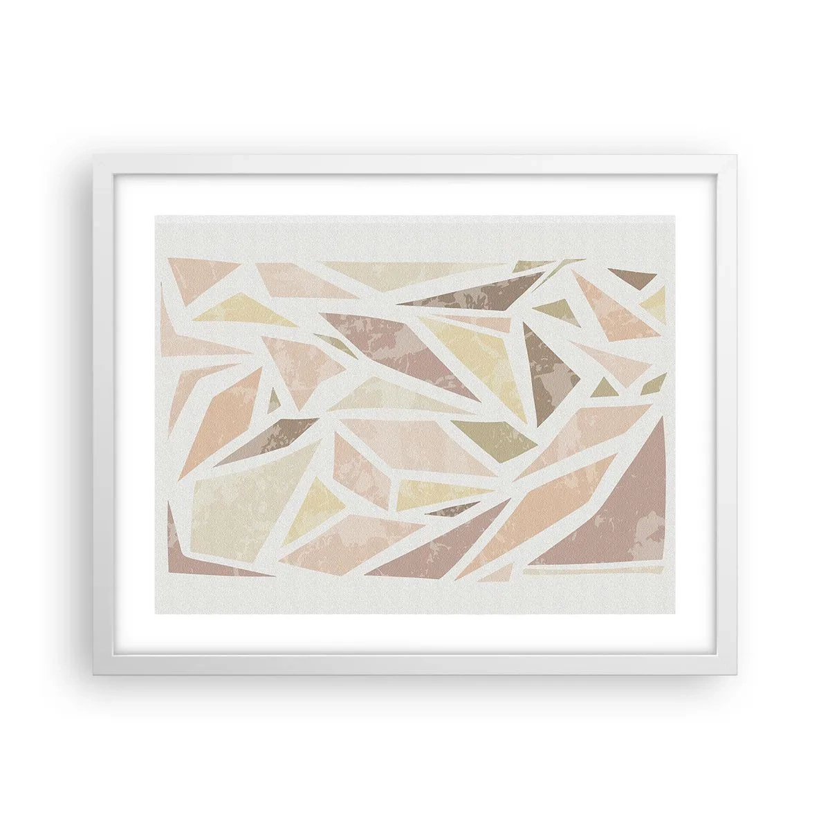 Poster in white frmae - Stained Glass Composition - 50x40 cm