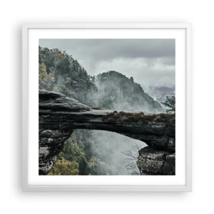 Poster in white frmae - Adventure Is About to Start - 50x50 cm