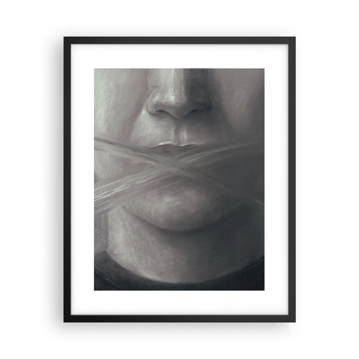 Poster in black frame - Not a Word - 40x50 cm