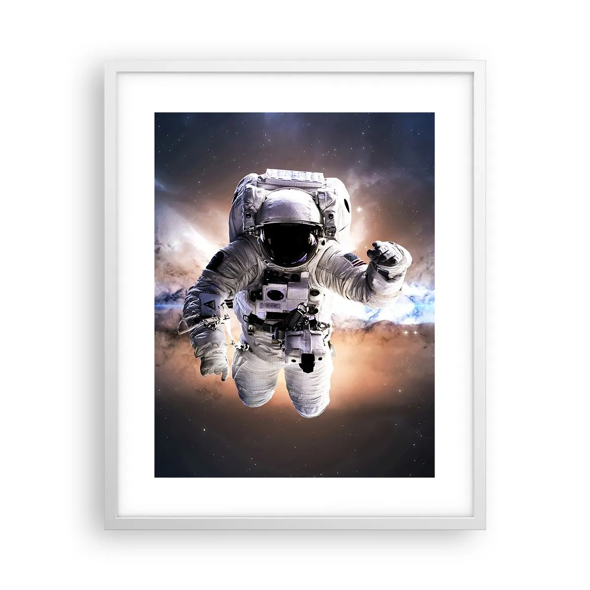 Poster in white frmae - Greetings from Space - 40x50 cm