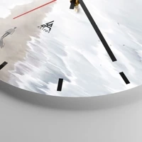 Clock face with lines