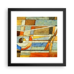 Poster in black frame - Cubism on a Construction Site - 30x30 cm