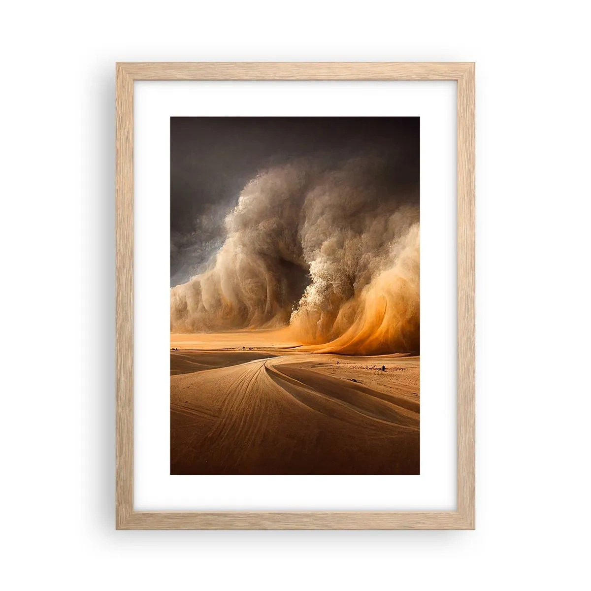 Poster in light oak frame - Rage of the Desert - 30x40 cm