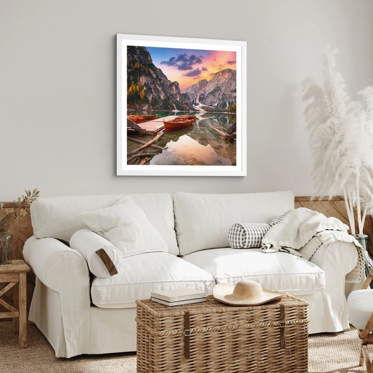 Poster in white frmae - Promise of a Day - 40x40 cm