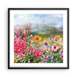 Poster in black frame - Garden which Went Crazy - 50x50 cm