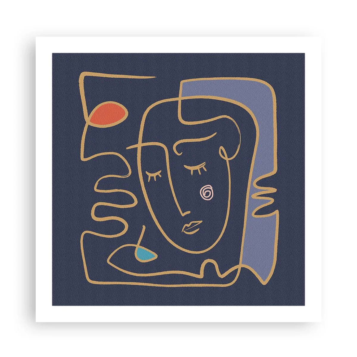 Poster - Deeply In Thoughts - 60x60 cm