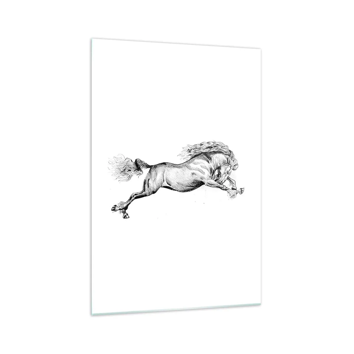 Glass picture - Stopped at a Gallop - 70x100 cm