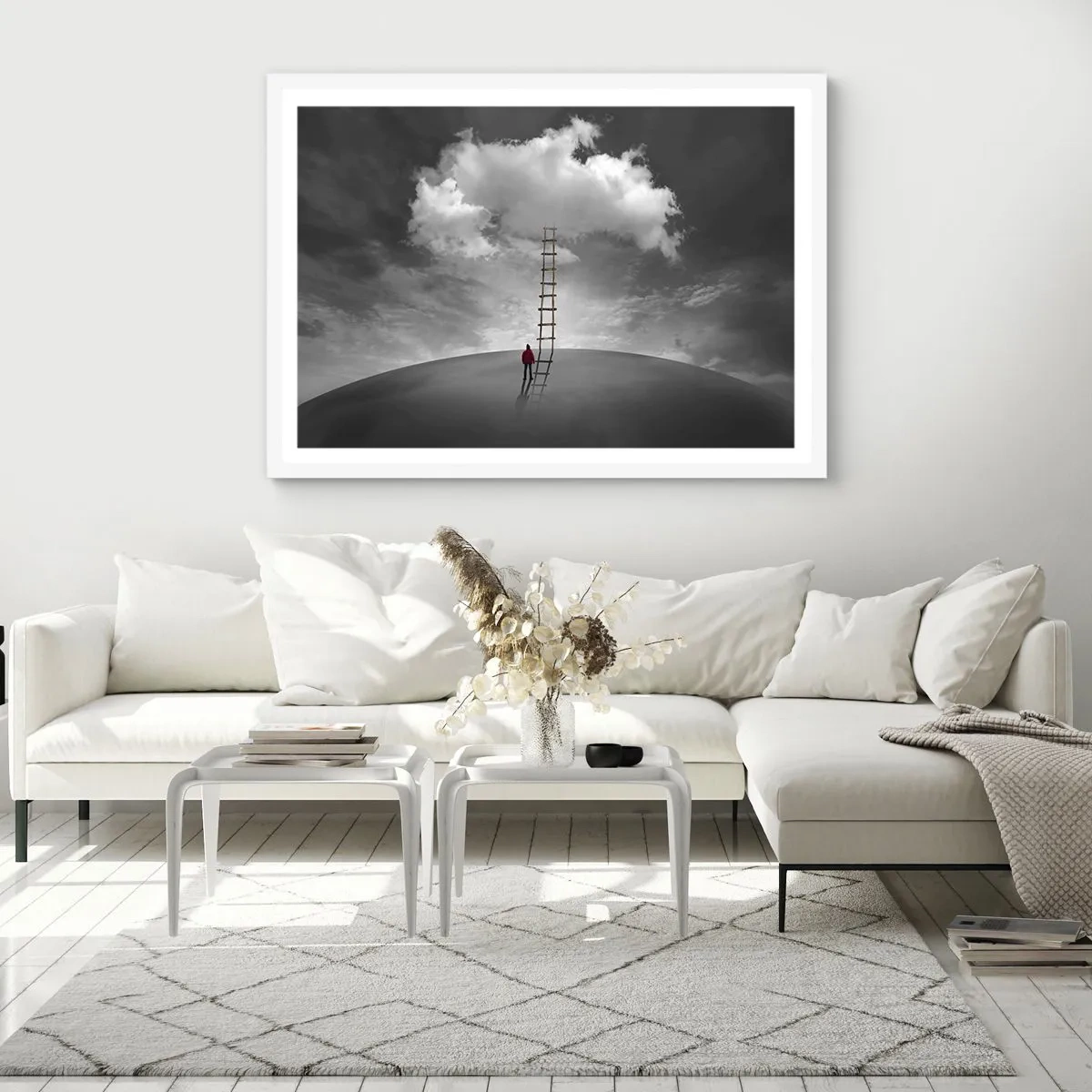 Poster in white frmae - Everything Is Poissible - 50x40 cm