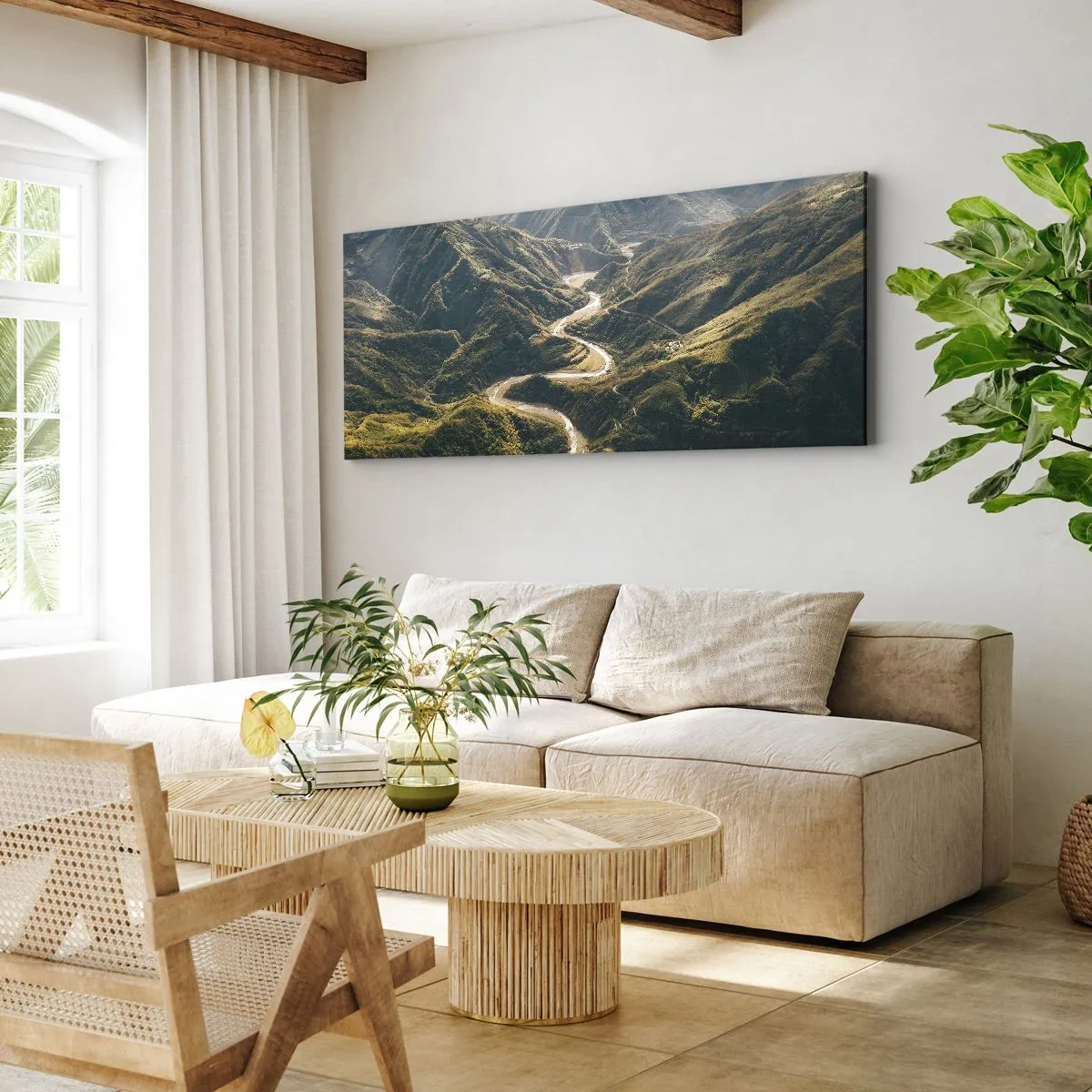 Canvas picture - Straight from the Heart of the Mountains - 90x30 cm