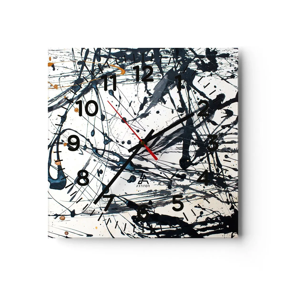 Wall clock - Clock on glass - With or Without Meaning? - 40x40 cm