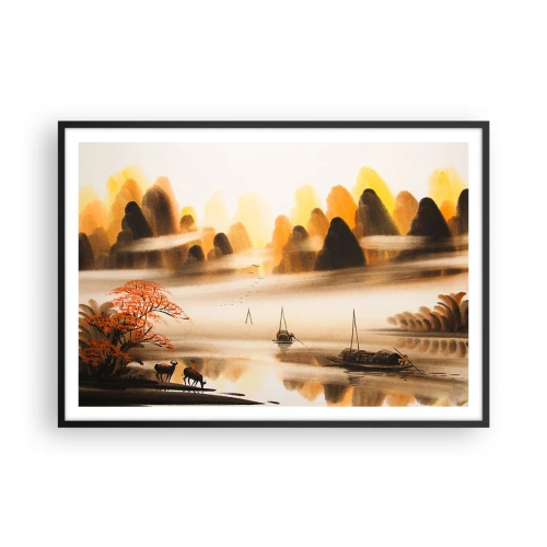 Poster in black frame - Further than Far East - 100x70 cm