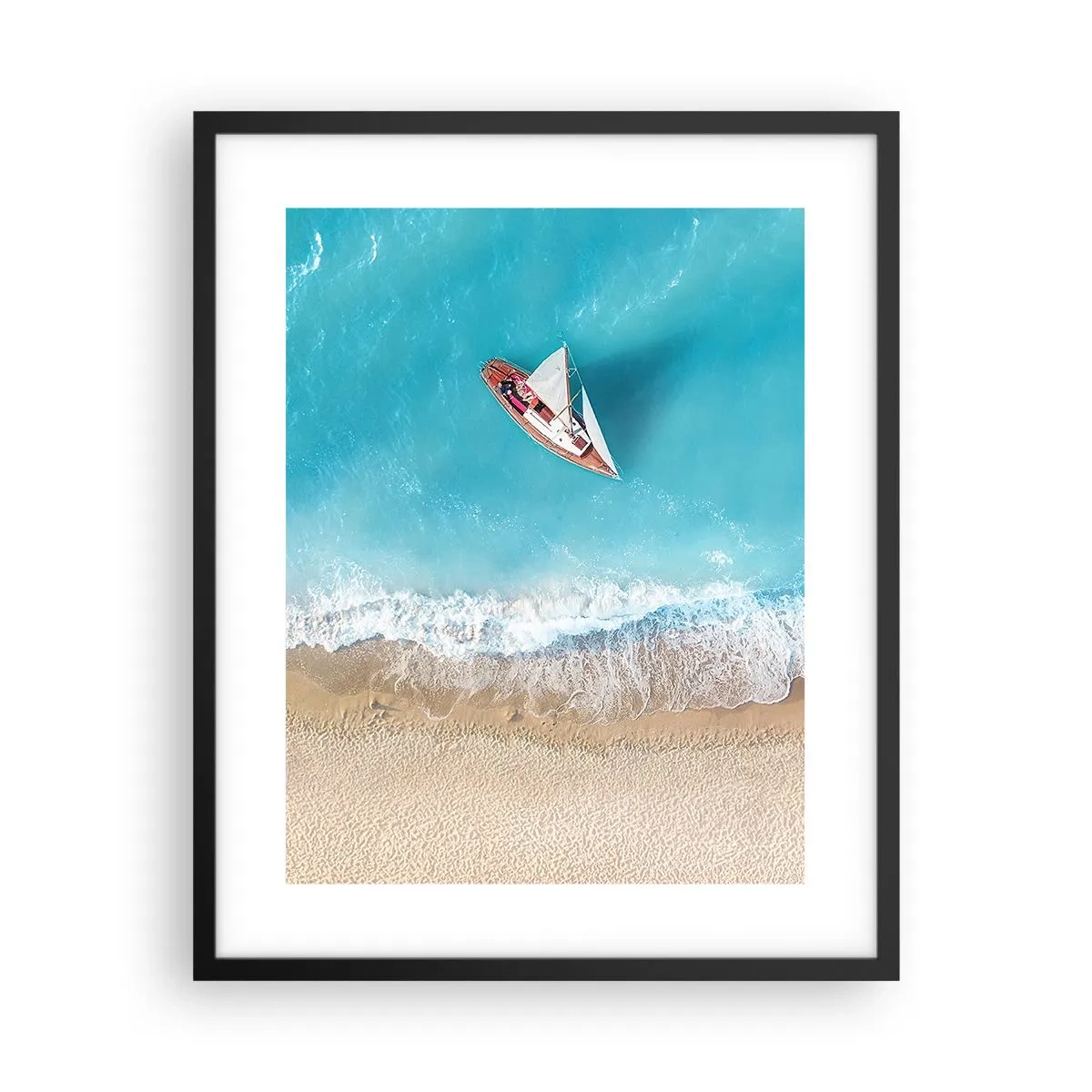 Poster in black frame - On the Border of Blue and Gold - 40x50 cm