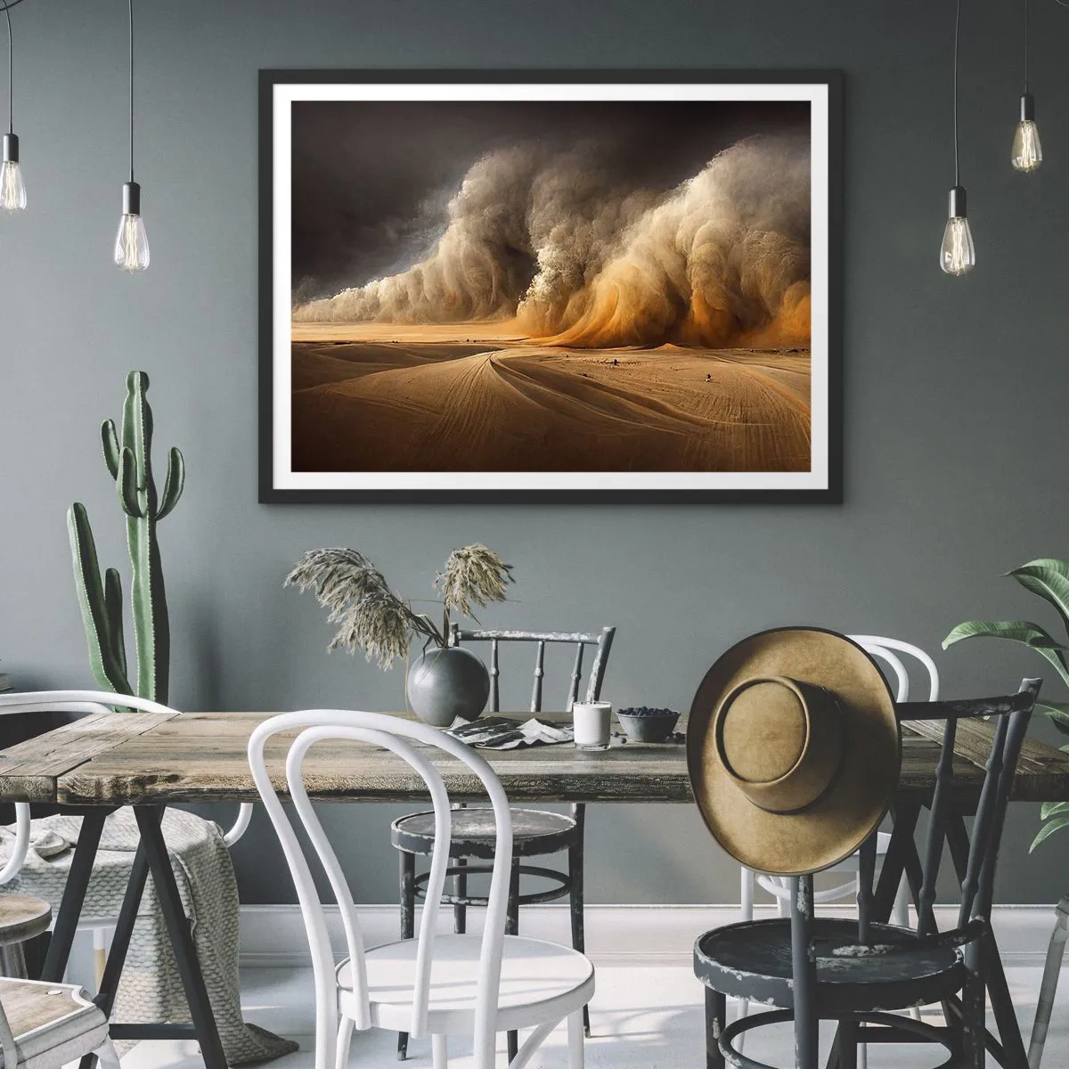 Poster in black frame - Rage of the Desert - 91x61 cm