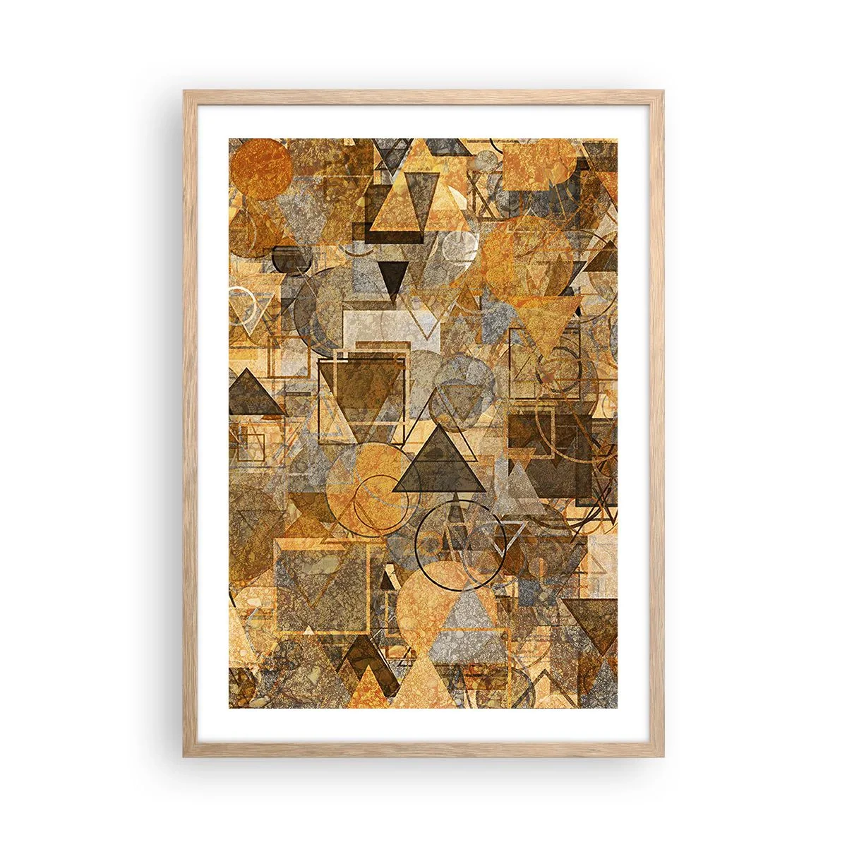 Poster in light oak frame - World Caught in One Form - 50x70 cm