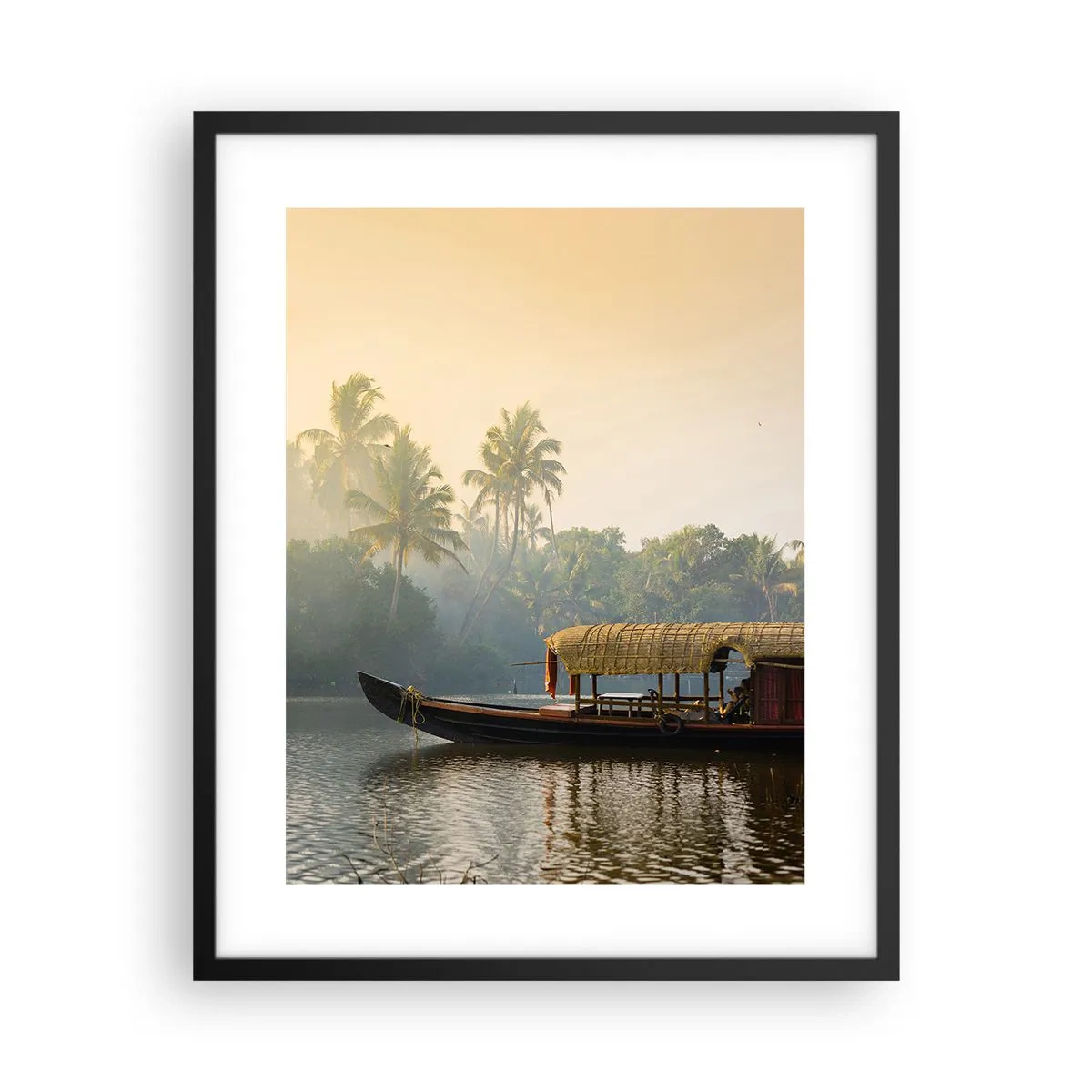 Poster in black frame - House on the River - 40x50 cm
