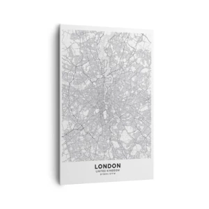 Canvas picture - Map of London Maze - 80x120 cm