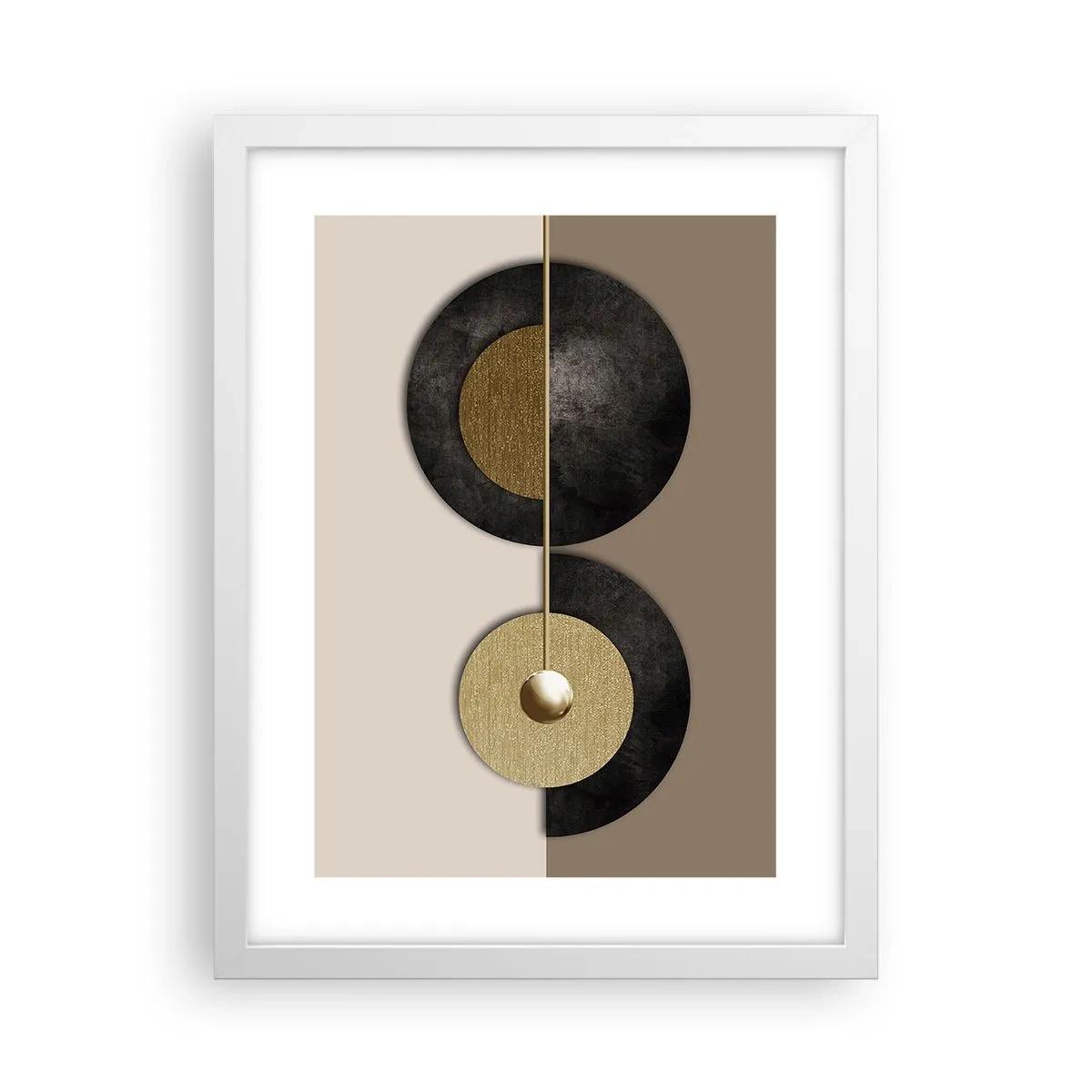 Poster in white frmae - Variations on Wheel - 30x40 cm