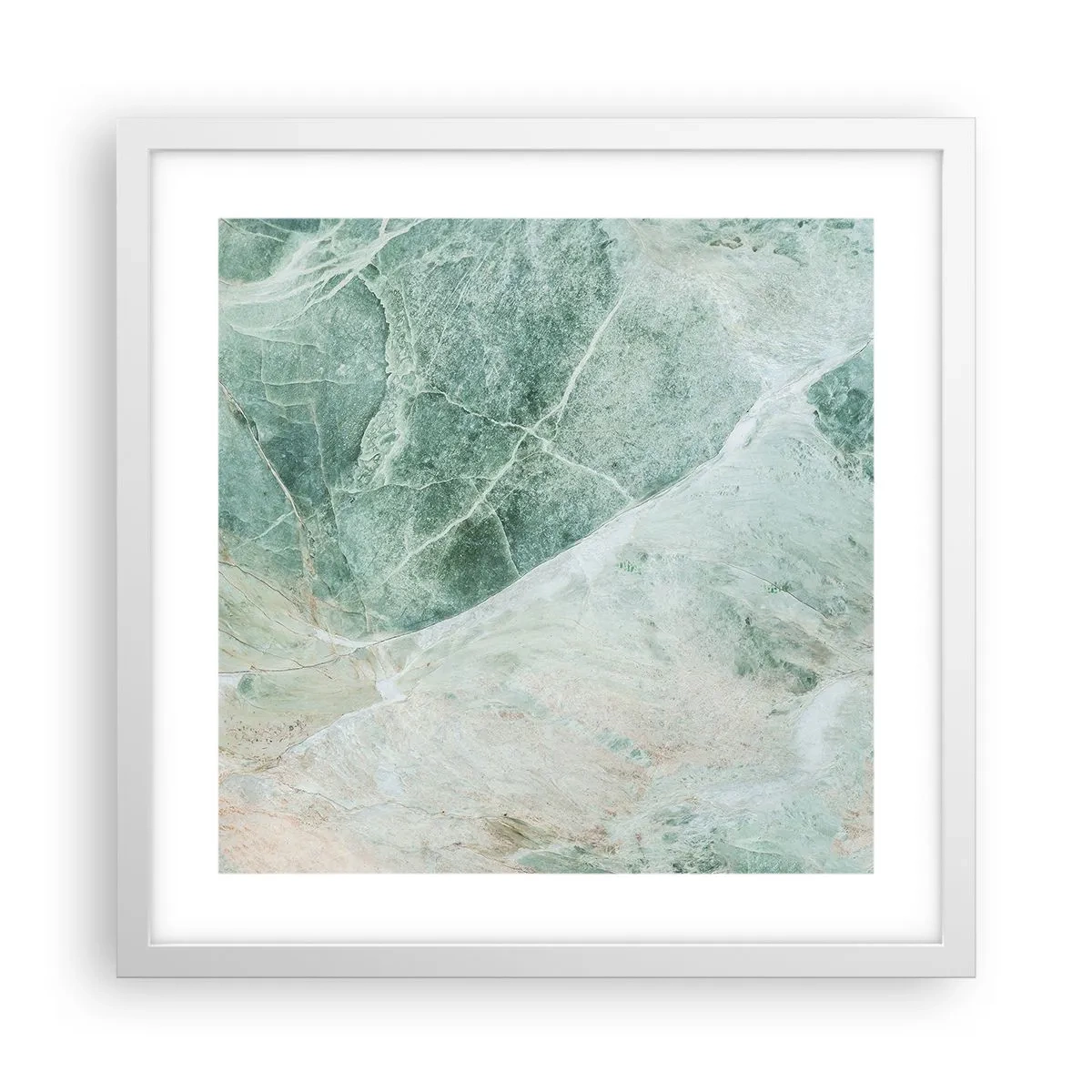 Poster in white frmae - Noble Coolness of a Stone - 40x40 cm