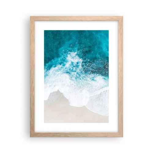 Poster in light oak frame - Natural Caress - 30x40 cm