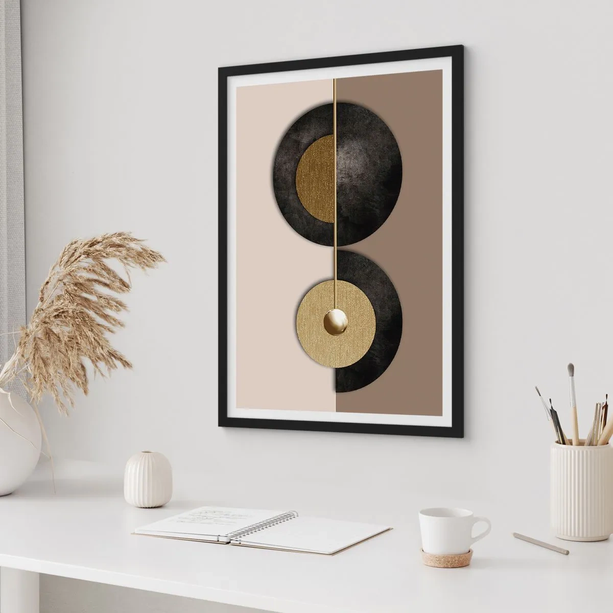 Poster in black frame - Variations on Wheel - 61x91 cm